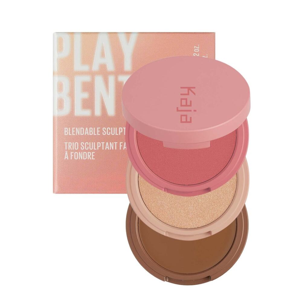 Kaja Play Bento – 3-in-1 Blush, Bronzer & Highlighter Trio - Cloud Latte